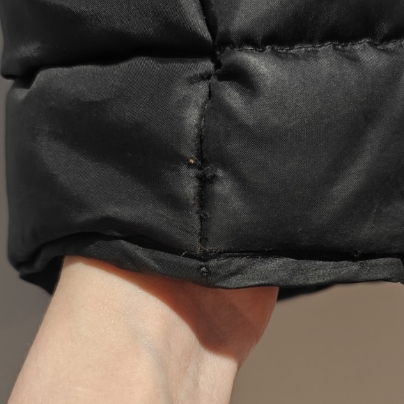 Vintage Y2K Sideout Goose Down Vest Size Medium Black Zip Pockets Thick Heavy - Picture 8 of 8